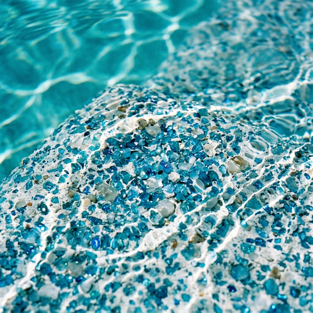 High-durability white and sky blue pool plaster marcite finish
